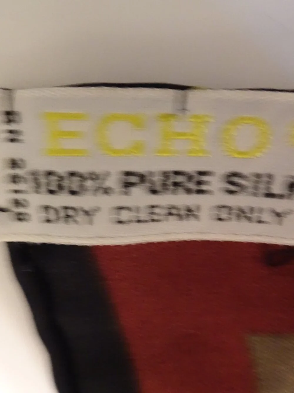 Vintage ECHO 100% Silk Square Scarf